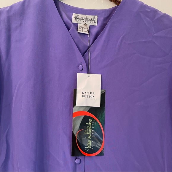 NWT Vintage 90’s Diane von Furstenberg Silk Tunic Top DVF - Picture 3 of 5